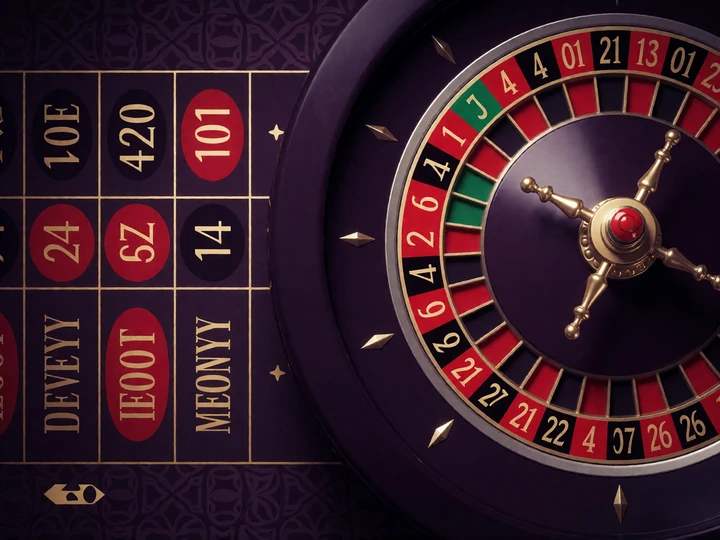 Europ&auml;isches Roulette-Rad mit klar erkennbarem Zero-Fach und zugeh&ouml;rigem Wetttableau im orientalischen Alawin-Stil