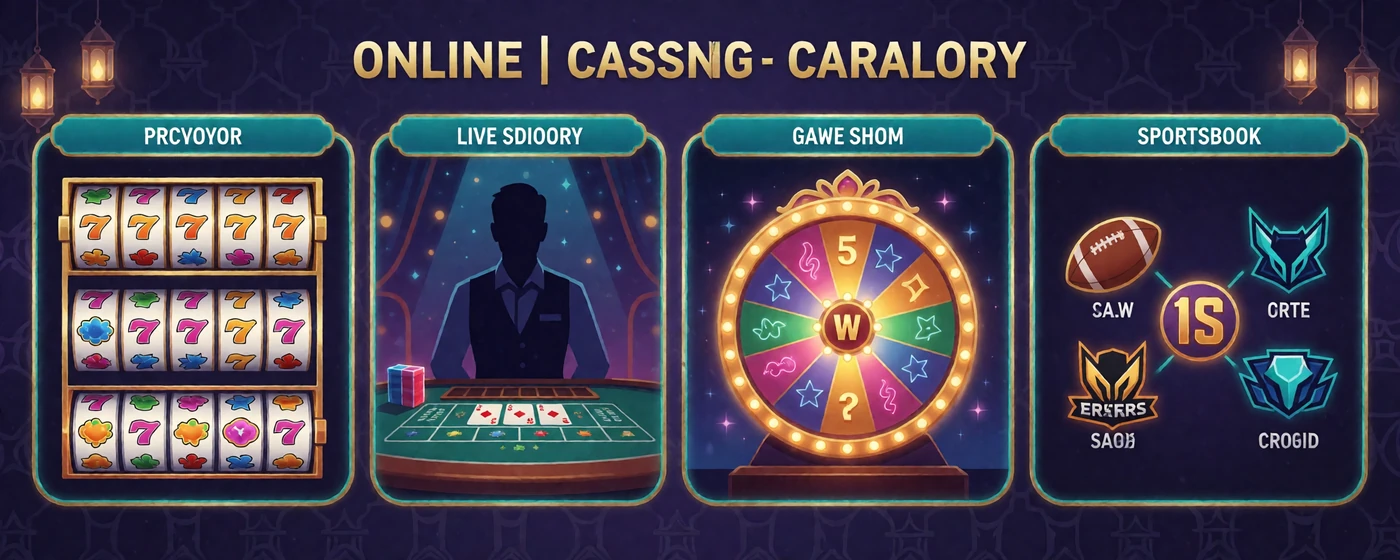 Anbietertaxonomie mit getrennten Bereichen f&uuml;r Slots, Live-Tische, Game Shows und Sportwetten im Alawin-Katalog